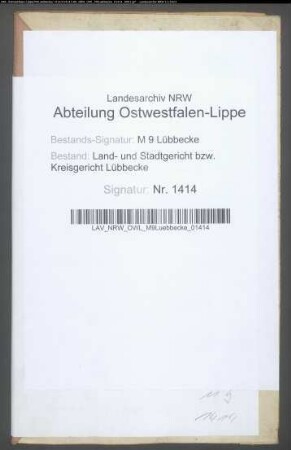 Erblasser: Vette, Louise, geb. Obermeyer: