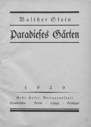 Paradieses Gärten
