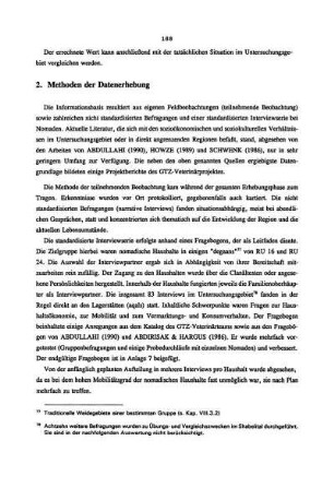 3. Der nomadische Lebensbereich im Untersuchungsgebiet - ein Überblick