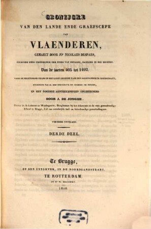 Cronijcke van den lande ende graefscepe van Vlaenderen, ... van de jaeren 405 tot 1492, 3