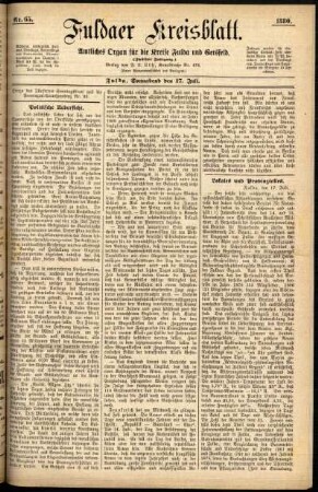 Ausgabe vom Samstag, den 17. Juli 1880.