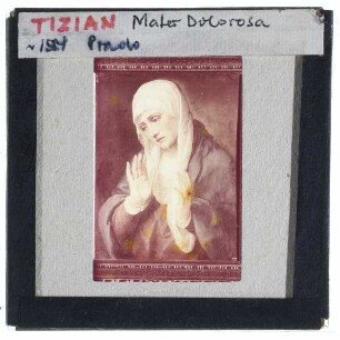 Tizian, Mater Dolorosa mit offenen Händen