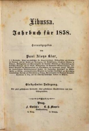 Libussa : Jahrbuch für .... 17. 1858