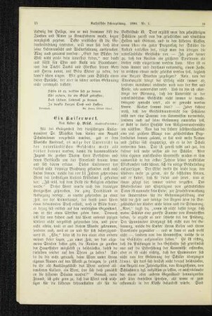 ¬Ein¬ Kaiserwort