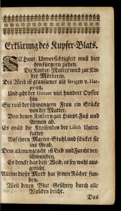 Erklärung des Kupfer-Blats.