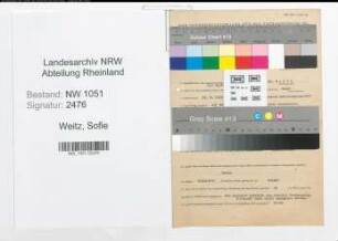 Entnazifizierung Sofie Weitz , geb. 23.09.1902 ()