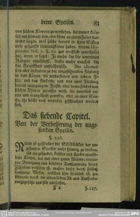 Das siebende Capitel. Von der Verbesserung der ungesunden Speisen