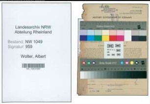 Entnazifizierung Albert Wolter , geb. 19.03.1893 (Kaufmann)