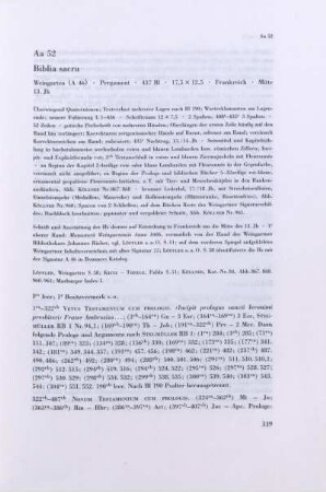 Aa 52. Biblia sacra