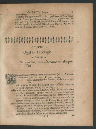 Concio II. Quid sit Theologia.