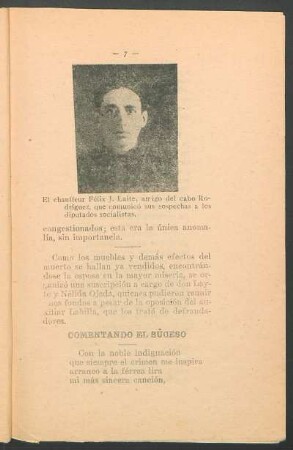 [Fotografía de] El chauffeur Félix J. Laite
