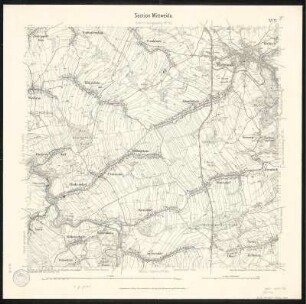 Äquidistantenkarte 77 : Section Mittweida, 1912 : Section Mittweida. - 1:25000. - Leipzig: Giesecke & Devrient, 1912. - 1 Kt.