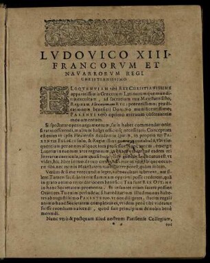 Ludovico XIII Francorum Et Navarrorum Regi Christianissimo.