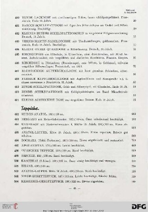 Teppiche (Nr. 492-504)