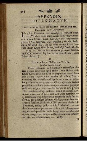Appendix Diplomatum.