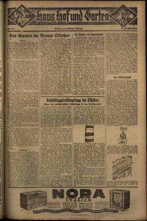 Vierte Ausgabe vom Samstag, den 28. September 1935.