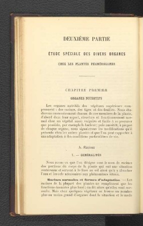 Deuxiéme Partie Étude spéciale des divers organes