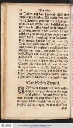 Das Sechste Capittel.