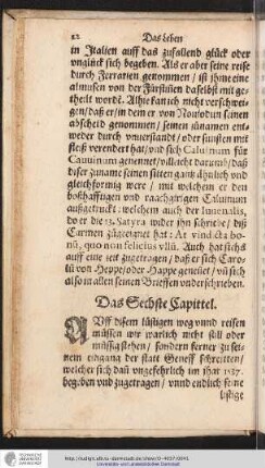Das Sechste Capittel.