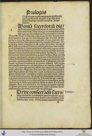 Prologus in abbreviationem expositionis sacri canonis misse magistri Gabrielis Biel