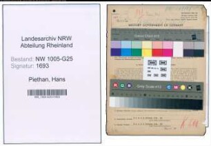 Entnazifizierung Hans Piethan , geb. 30.06.1894 (Vertreter)