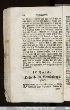 IV. Periode. Oestreich im Vermählungsglücke.