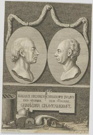 Doppelbildnis des Iohann Heinrich Gravenhorst und des Christoph Ivlivs Gravenhorst