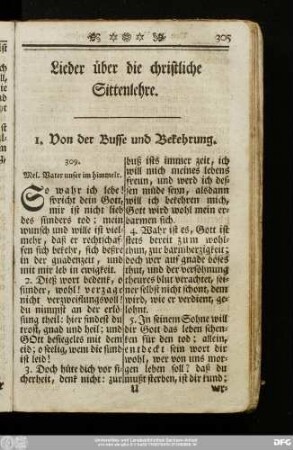 [Andere Abtheilung.] Lieder über die christliche Sittenlehre.