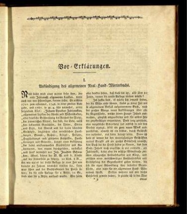 Vor-Erklärungen.