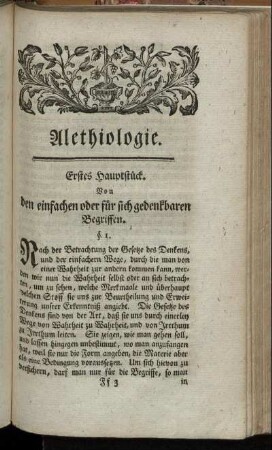 Erstes Hauptstück. Von den einfachen oder für sich gedenkbaren Begriffen.