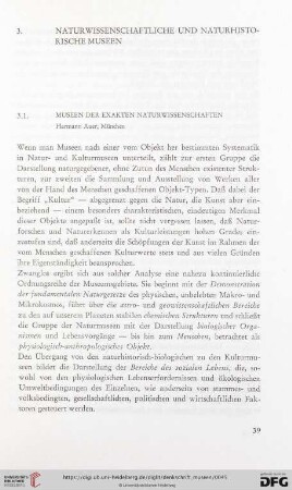 3. Naturwissenschaftliche und naturhistorische Museen