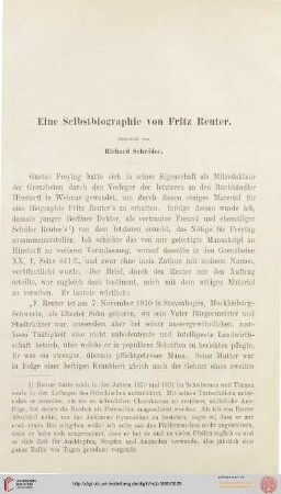 5: Eine Selbstbiographie von Fritz Reuter