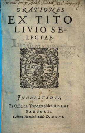 Orationes Ex Tito Livio Selectae