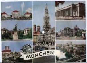 Schallfolie mit dem Hofbräuhaus-Lied auf München-Postkarte, im Briefumschlag