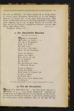 113 51. Ein österreichisches Reiterlied