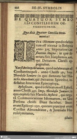 De Quatuor Symbolis Conciliorum Oecumenicorum