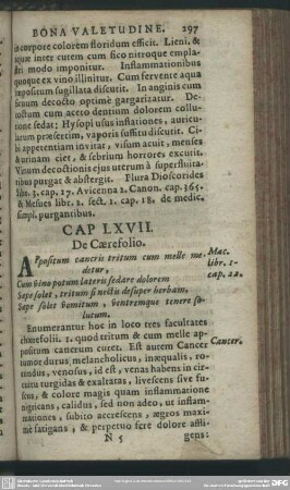 Cap LXVII. De Caerefolio