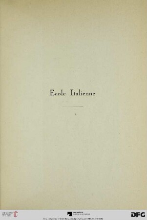 Ecole Italienne (Nr. 415-433)