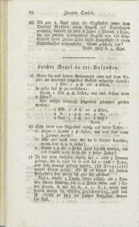 Leichte Regel de tri-Aufgaben.