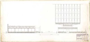 Schneider - Esleben, Paul; Düsseldorf, Kasernenstr. 39; Hauptverwaltung der Commerzbank, Erweiterung - Garagenneubau (Teilansicht)