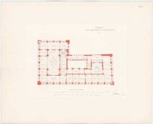 Erweiterung der Bauakademie, Berlin 2. Projekt: Grundriss 2. Obergeschoss