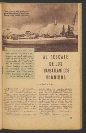 Al rescate de los transatlánticos hundidos