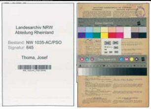 Entnazifizierung Josef Thoma , geb. 30.04.1913 (Schmied)
