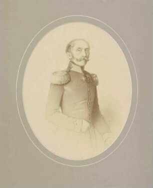 Freiherr Julius von Reischach, Oberst und Kommandeur von 1853-1859, späterer Generalleutnant, Brustbild
