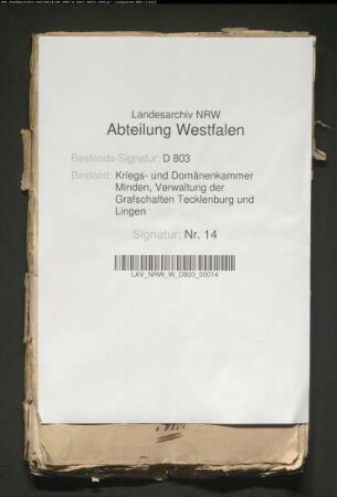 Bestellung der Aktuarien bei dem Tecklenburgischen Justizamte