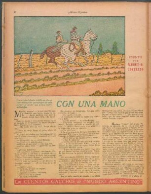 Con una mano : Los cuentos gauchos de "Mundo Argentino"