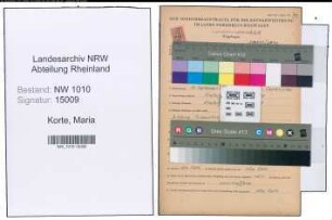 Entnazifizierung Maria Korte , geb. 12.09.1908 ()