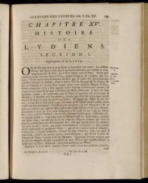 Chapitre XV. Histoire des Lydiens.