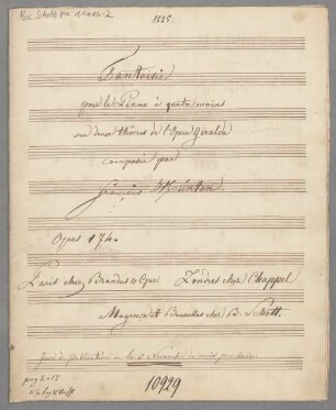 Fantasies; A; pf 4hands; op. 174 - BSB Mus.Schott.Ha 11716-2