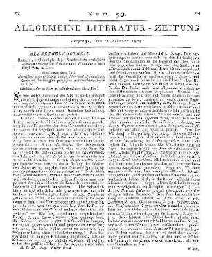 Bichat, X.: Physiologische Untersuchungen über Leben und Tod. Aus d. Franz. übers. v. Veizhans. Tübingen: Heerbrandt 1802